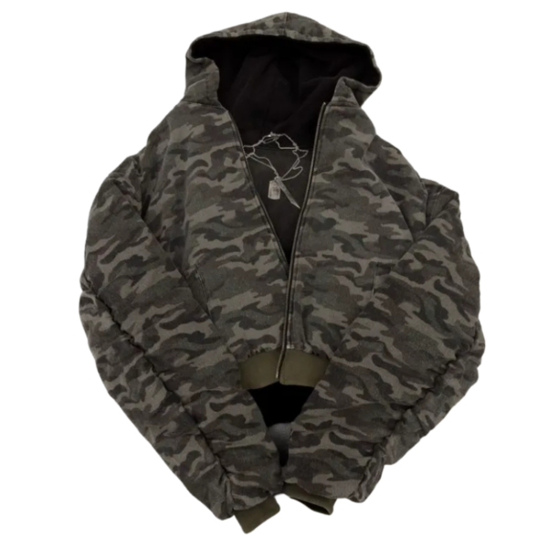 Grantblvd Reversible Camouflage Puffer Jacket – Versatile Warm Outerwear - Image 2