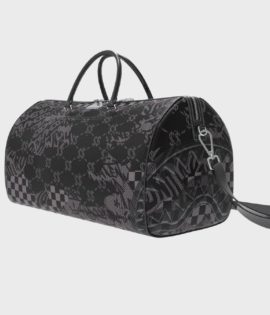 Sprayground D7499 3AM Check Emperor Duffle Bag Black/Charcoal