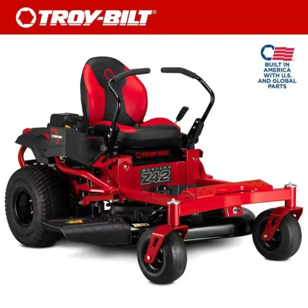 Troy-Bilt Mustang 42 in. 22 HP V-Twin Kohler 7000 Series Engine Dual Hydrostatic Drive Gas Zero Turn Riding Lawn Mower - Image 4
