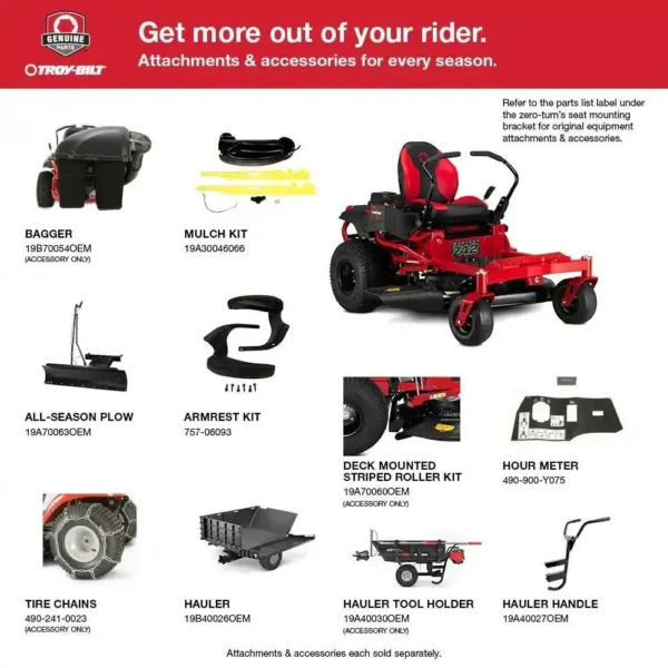 Troy-Bilt Mustang 42 in. 22 HP V-Twin Kohler 7000 Series Engine Dual Hydrostatic Drive Gas Zero Turn Riding Lawn Mower - Image 2