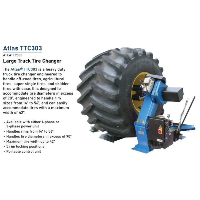 Atlas TTC303 Super-Duty Truck Tire Changer - Image 2