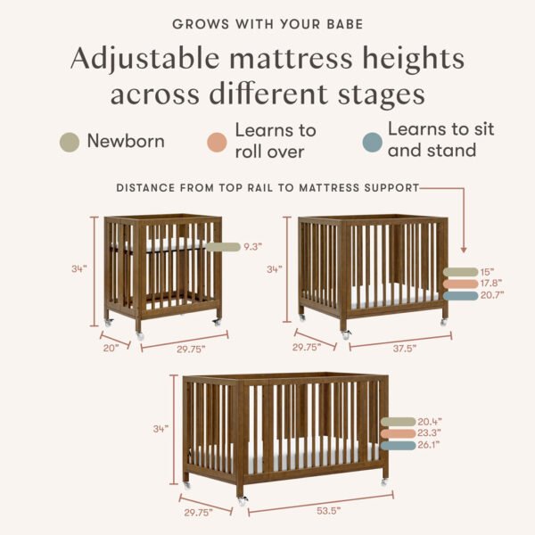 Xetch 9-in-1 Convertible Crib – Bassinet & Toddler Bed All-Stages Sleep Solution - Image 80