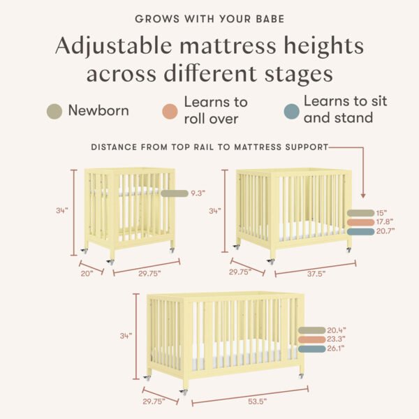 Xetch 9-in-1 Convertible Crib – Bassinet & Toddler Bed All-Stages Sleep Solution - Image 42