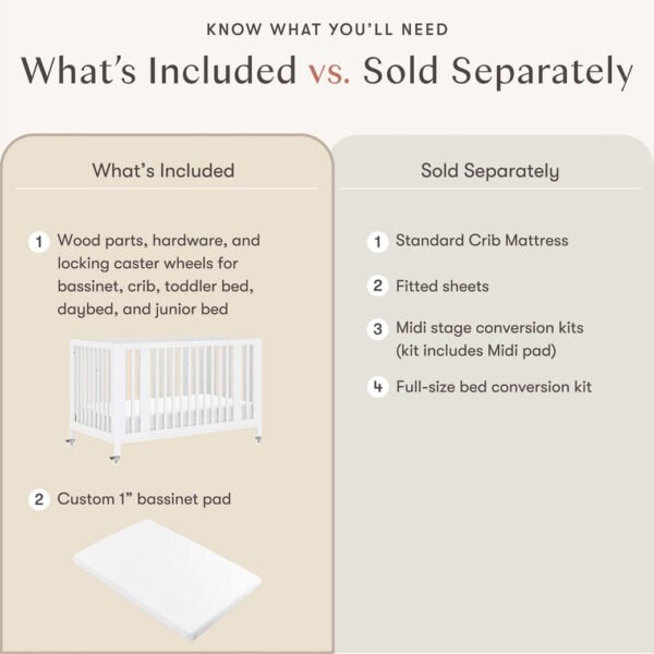 Xetch 9-in-1 Convertible Crib – Bassinet & Toddler Bed All-Stages Sleep Solution - Image 62