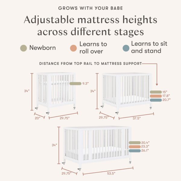 Xetch 9-in-1 Convertible Crib – Bassinet & Toddler Bed All-Stages Sleep Solution - Image 60
