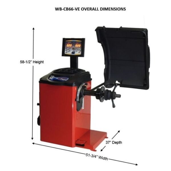 ASEplatinum WB-CB66-VE Wheel Balancer w/LED Touch Key Pad - Image 4