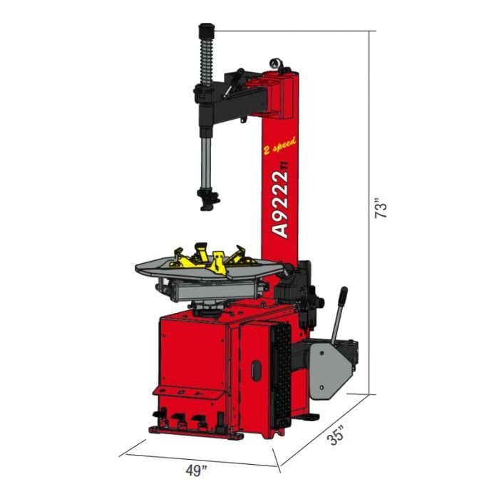 Corghi A9222TI Swing-Arm 22" Tire Changer - Image 3
