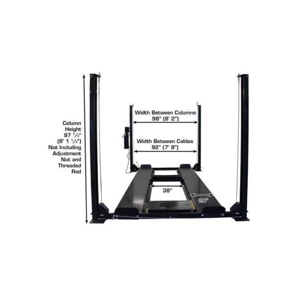 Atlas Garage Pro 8000EXT-L Four Post Lift + RJ35 Sliding Jacks Combo - Image 6