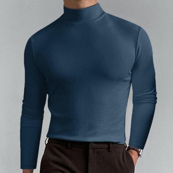 Grantblvd High Collar Long Sleeve Top – Everyday Essential - Image 12