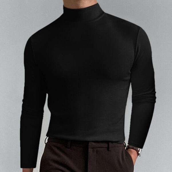 Grantblvd High Collar Long Sleeve Top – Everyday Essential