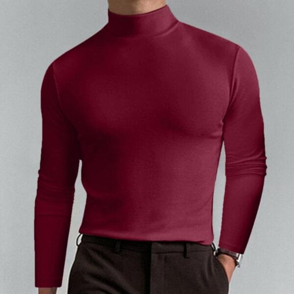 Grantblvd High Collar Long Sleeve Top – Everyday Essential - Image 9