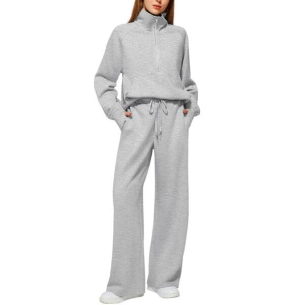 Grantblvd Loose Fit Two-Piece Sweatshirt & Sweatpants Set – Comfy Casual Wear - Image 3