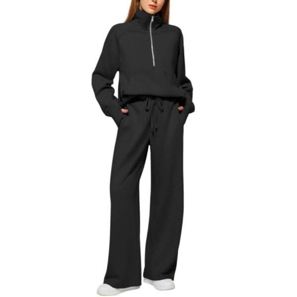 Grantblvd Loose Fit Two-Piece Sweatshirt & Sweatpants Set – Comfy Casual Wear