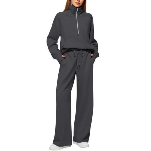 Grantblvd Loose Fit Two-Piece Sweatshirt & Sweatpants Set – Comfy Casual Wear - Image 4