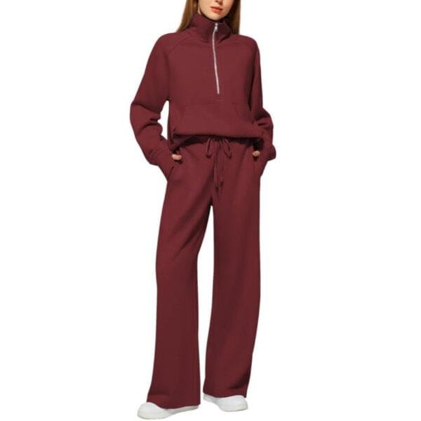 Grantblvd Loose Fit Two-Piece Sweatshirt & Sweatpants Set – Comfy Casual Wear - Image 10