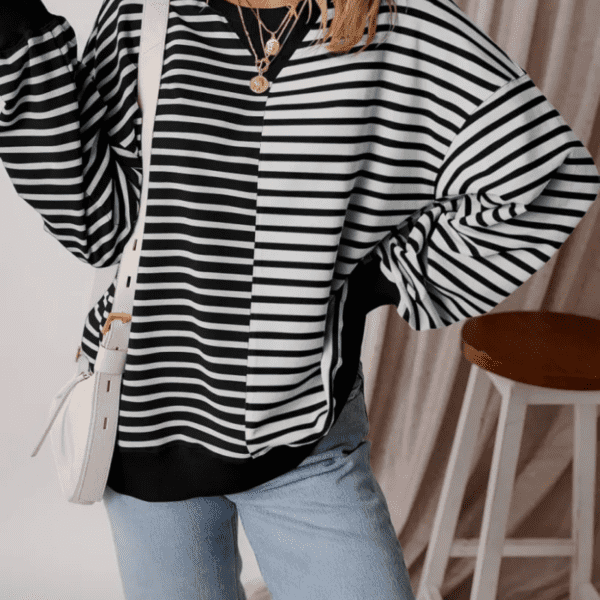 Grantblvd Everyday Striped Knit Sweater – Comfortable Casual Style
