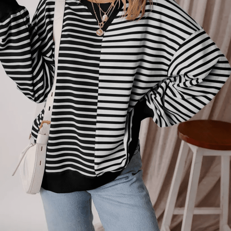 Grantblvd Everyday Striped Knit Sweater – Comfortable Casual Style