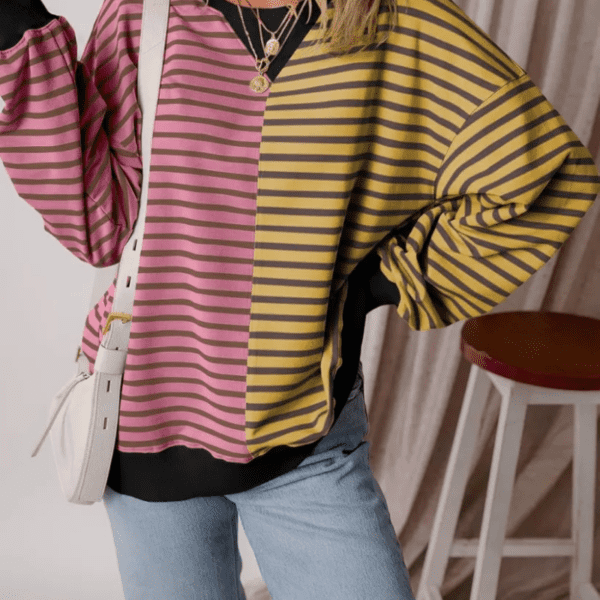 Grantblvd Everyday Striped Knit Sweater – Comfortable Casual Style - Image 2