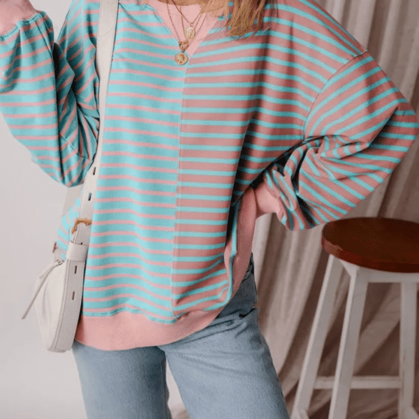 Grantblvd Everyday Striped Knit Sweater – Comfortable Casual Style - Image 3